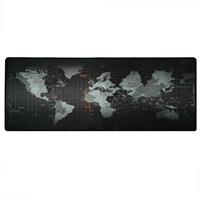 DrPhone Gaming Muismat / Mat met Glad oppervlak en Gestikte randen - Antislip - (Wereldkaart)  L: 80