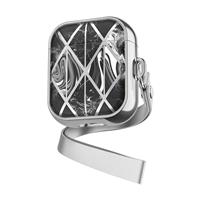DrPhone - PL2 - Airpod Pro Case - Beschermende Case – Materiaal: Silicone & Plastic - Zwart – Zilver