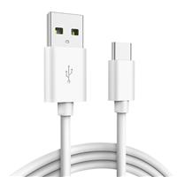 DrPhone UC1 - USB-C - Oplaad Kabel - Fast Charger - 2.4A - 2 Meter - Wit