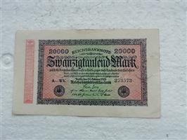 Bankbiljet Duitsland 20.000 Mark, uit 1923
