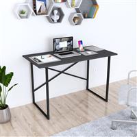 [en.casa] Bureau Tjeldsund 120x60x75 cm antraciet en zwart