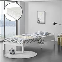 Houten bed Nakkila grenen met matras 90x200 cm wit