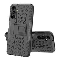 Samsung Galaxy A14 (4G) Hoesje met Kickstand - Shockproof Cover Case Zwart