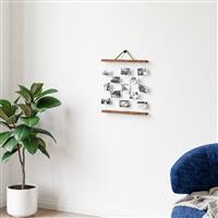 [en.casa] Fotolijst hangend Muhos 60x40 cm houtkleurig donker