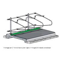 Ligbox Fitbox 228 +228 cm* aan 2 horizontale buizen