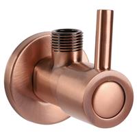 Hoekstopkraan Differnz Met Rozet - Rood Koper