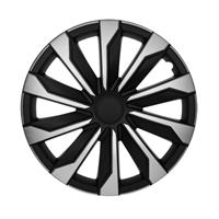 4-Delige Wieldoppenset Typhoon 16-inch zilver/zwart
