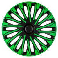 4-Delige Wieldoppenset Soho 14-inch zwart/groen