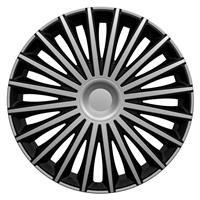 4-Delige Wieldoppenset Dakota 16-inch zilver/zwart