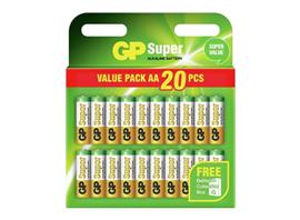 GP super alkaline AA batterijen 20-pack