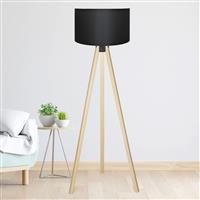 [lux.pro] Staande lamp Newport vloerlamp 140 cm E27 zwart