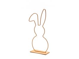 Metalen frame Haas haasje hangend oor op voet 50 cm Apricot Metalenframe Metal Bunny on base