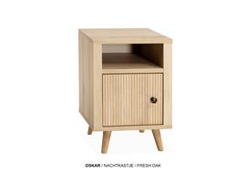 Oskar nachtkastje in Fresh Oak - Maxfurn