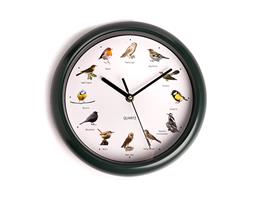 Nexxt vogelklok – Ø25 cm - donkergroen - Klok met vogelgeluiden elk uur