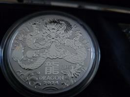 5 OZ Lunar Dragon 2024 Pure Silver