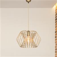 [lux.pro] Hanglamp Bournemouth E27 bronskleurig antiek