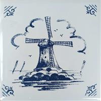 Oud Hollands Blauw Wit Decor 10,8x10,8cm