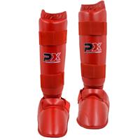 Phoenix Karate Kumite scheen-wreefbeschermers, rood