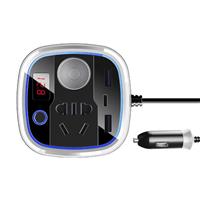 DrPhone CAR9 Multi Functionele Auto Power Lader - Converter – Omvormer 150W – Socket 12V  + 2xUSB (Q