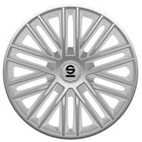 4-Delige Sparco Wieldoppenset Bergamo 14-inch zilver