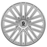 4-Delige Sparco Wieldoppenset Bergamo 14-inch zilver