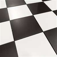 Dambord vloertegels zwart wit 20x20 | keramische schaakbord plavuizen