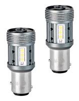 BAY15d - 1157 - autolamp set 2 stuks - 6500K | P21/5W 7528 - 2x 12-SMD LED | geforceerde koeling - C