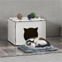 [en.casa] Kattenhuis Elba 30x40x35 cm wit