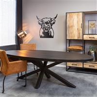 Ovale eettafel Denver Black | 210 cm