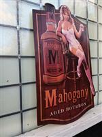 mahogany bourbon - Reclamebord - metaal