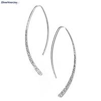 Zilveren simplicity gehamerde haak oorbellen