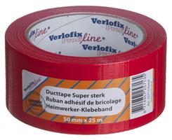 Verlofix Profiline Ducttape 50mm x 25m Rood