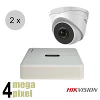 Hikvision 4MP IP camerasysteem - HiWatch - PoE - 2 cameras - hik201