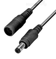 12 volt verlengkabel - 3 meter - zwart - ved12