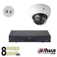 Dahua OEM 4K CVI camerasysteem - 50m nachtzicht - motorzoom - WDR - 4 cameras - cvs485