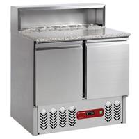 2-deurs gekoelde voorbereidingstafel gn 1/1, 240 lit, gekoelde structuur 5x gn1/6-150 mm | Diamond |