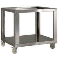 Imitatie rvs steun gl6/35-d, wielen, 2 met rem | Diamond | SGL6/35-D