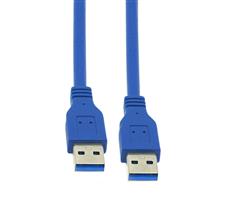 DrPhone USB 3.0 Kabel - Male to Male -AM/AM- Type A naar type A mannelijke kabel 1m - blauw