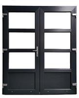 BASIC PLUS Dubbele deur 3-4 glas b175 x h204 cm Antraciet