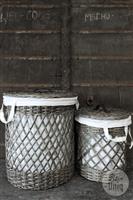 Wasmanden + Linnen Zak | Rattan Grey | Set van 2