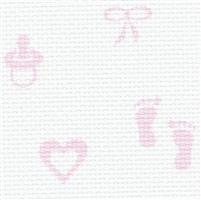 Zweigart stern aida Baby roze 110 cm