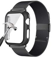 DrPhone APX1 - Siliconen Polsband - 44mm Metalen armband + TPU Hoesje - Geschikt voor Apple Watch - 