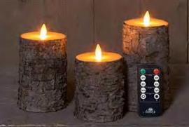 Aanrader LEDkaarsen Annas Collection LED kaars 3D Moving Flame Wax Candle donker BERKENSCHORS met a