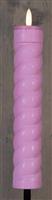 LEDFAKKEL Solar Annas Collection LED kaars met timer Pink Swirl  21x4 cm - op 76 cm Stick H 97cm /s