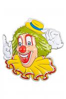 Wanddeco Clown Gele Hoed 50X50Cm