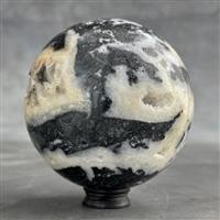 GEEN MINIMUMVERKOOPPRIJS - Prachtige Zebra Bol op een aangepaste standaard- 1900 g - (1)