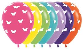 Ballonnen Butterflies Mix 30cm 25st