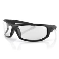 Bobster AXL glans zwarte motorbril - helder