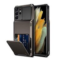 Samsung Galaxy S23 Plus - Kaarthouder Hoesje - Wallet Card Slot Portemonnee Cover Case Grijs