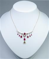 Zonder Minimumprijs - 1.30 ct Diamanten - Rubine-Verneuile - Russland - Ketting met hanger - 56 Zolo